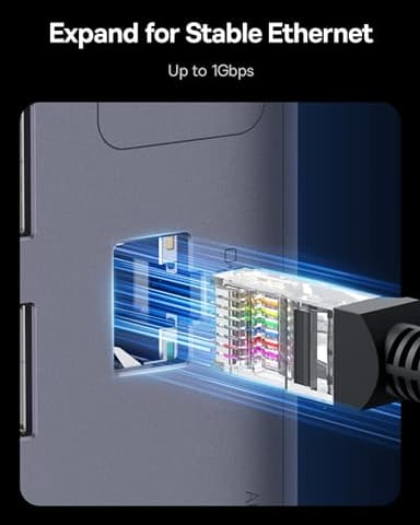 Baseus SpaceMate(MAC) Docking Station, USB C Docking Station 3 Monitors with 4K HDMI, 10Gbps USB Ports, 100W PD, Gigabit Ethernet, Audio, Laptop Docking Station for Mac & Win - Image 7