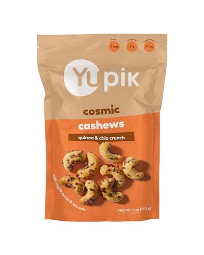 Yupik Salted Maple Cosmic Cashews, 6 Oz, Crunchy Savory Snack, Made with Natural Ingredients, Cashews, Maple Syrup, Quinoa, Chia Seeds, Sea Salt, Perfect for Parties & Special Occasions - Image 1