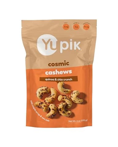 Yupik Salted Maple Cosmic Cashews, 6 Oz, Crunchy Savory Snack, Made with Natural Ingredients, Cashews, Maple Syrup, Quinoa, Chia Seeds, Sea Salt, Perfect for Parties & Special Occasions - Image 1