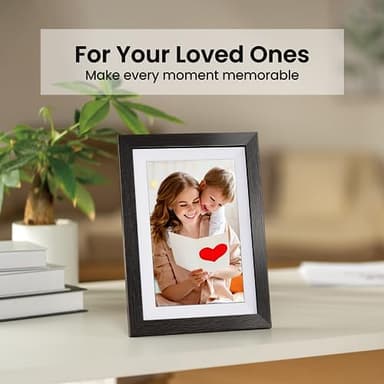 BIHIWOIA 10.1'' Frameo Digital Picture Frame, 32GB WiFi Digital Photo Frame, 1280x800 IPS Touch Screen, Auto-Rotate, Slideshow, Send Photos/Videos via Free App(Black Wood Frame) - Image 6