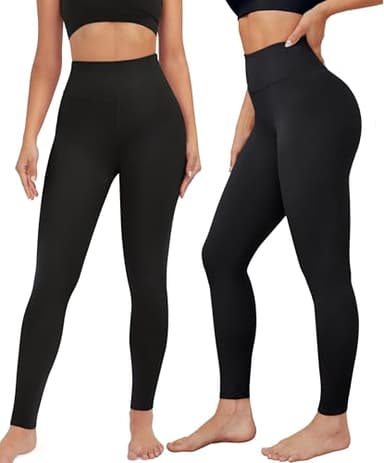 VALANDY Creamlush Women's Leggings High Waisted Tummy Control Stretch Yoga Pants Workout Running Tights Leggings for Women - Image 2