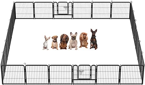 BestPet | Dog Playpen | 24 Inch, 24 Panels | Heavy Duty Metal Pet Exercise Pen | Indoor Outdoor Fence Panels | Rust-Resistant, Removable, Tool-Free Setup | Anti-Skid, Expandable Design - Image 1