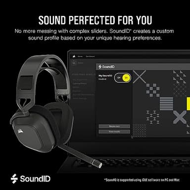 Corsair HS80 MAX Wireless Multiplatform Gaming Headset with Bluetooth – Dolby Atmos – Broadcast Quality Microphone – iCUE Compatible – PC, Mac, PS5, PS4, Mobile – Steel Gray - Image 7