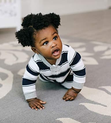 Burt's Bees Baby Sleep and Play PJs, 100% Organic Cotton One-Piece Zip Front Romper Jumpsuit Pajamas - Image 4