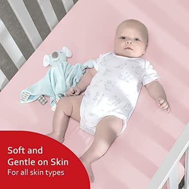 Crib Sheets for Girls 4 Pack, Fitted Crib Sheets for Standard Size Crib and Toddler Mattresses, Soft and Breathable Baby Gift Girl Set, Pink - Image 5