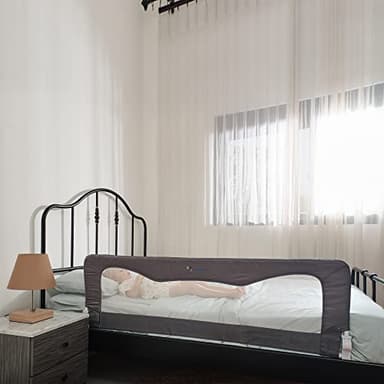 Bed Safety Rails for Toddlers - Bed Rail Guard for Queen, King, Full Szie, Twin Mattress Bed (Grey, 59Wx23.5H Inch (Long Extra Tall)) - Image 1