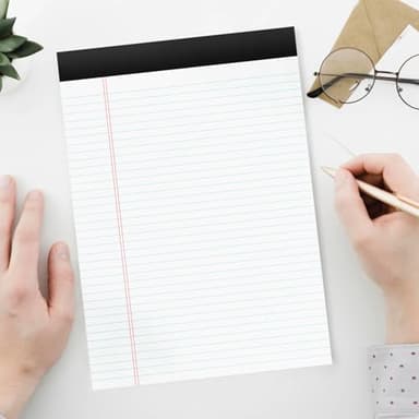 AILZFEI 12 Pack of Legal Pads 8.5 x 11.75 College Ruled Notebook White Paper Note Pad Narrow Ruled 30 Sheets Notepads Perforated Writing Pad Clear Print 8x11 Legal Pads Pads of Paper - Image 6