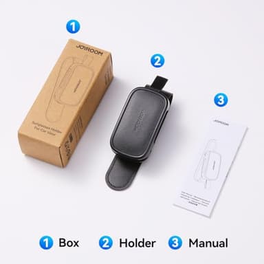 JOYROOM Sunglasses Holder for Car Visor, 2025 Upgrade Magnetic Glasses Car Holder, Universal Fits Leather Eyeglasses Clip Compatible with All Glasses, One-Handed Operation - Image 8