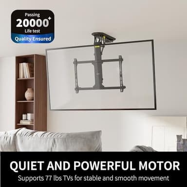 VIVO Electric Ceiling TV Mount for 32 to 70 inch Screens, Large Flip Down Motorized Pitched Roof VESA Mount, Master Pack, Black, MOUNT-E-FD70 - Image 5