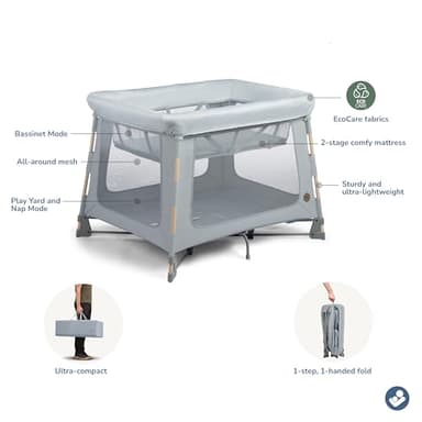 Maxi-Cosi Swift Baby Playard with Mat, Baby Playpen, Play Yard with Bassinet, Portable Playpen for Babies and Toddlers, Classic Slate - Image 3