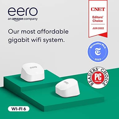 Like-New Amazon Amazon eero 6+ mesh wifi system - Supports internet plans up to a Gigabit, Coverage up to 3,000 sq. ft., Connect 75+ devices, 2-pack - Image 7
