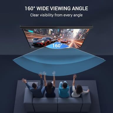 ZENY Outdoor Projector Screen Pull Down 80 Inch 16:9 HD Projection Screen, Roll Down Ceiling Projector Screen, Portable Indoor Outdoor Movie Screen - Image 5
