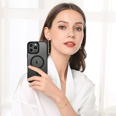 BENTOBEN Magnetic for iPhone 16 Pro Max Case,(Compatible with MagSafe) (Military Grade Drop Protection) Slim Translucent Matte Shockproof with Anti-Fingerprint Phone Case 6.9",Black - Image 3