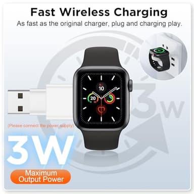 𝟐𝟎𝟐𝟓 𝐔𝐩𝐠𝐫𝐚𝐝𝐞 for Apple Watch Charger,Magnetic Portable iWatch Charger USB C&USB A Fast Wireless Charging Travel Watch Charger for iWatch Ultra2/Ultra/SE2/SE Series 10/9/8/7/6/5/4/3/2/1 - Image 3