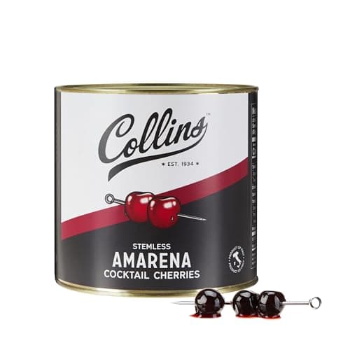 Collins Amarena Cherries - Garnish, Cocktails, Desserts, Gluten Free and Vegan Italian Sweet Tart Sour Cherry, Perfect for Bars, Restaurant, Food Service, Bakery, Pastry Shop, 7 lb (3.18 kg) Set of 1 - Image 1