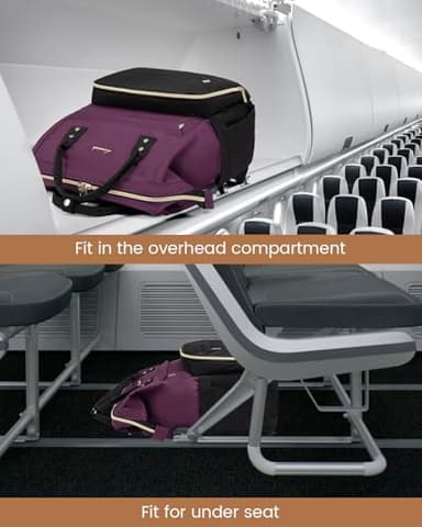 LOVEVOOK Laptop Backpack for Women Fashion Business Computer Backpacks Travel Bags Purse Doctor Nurse Work Backpack with USB Port, Fits 17-Inch Laptop Dark Purple-Black - Image 10