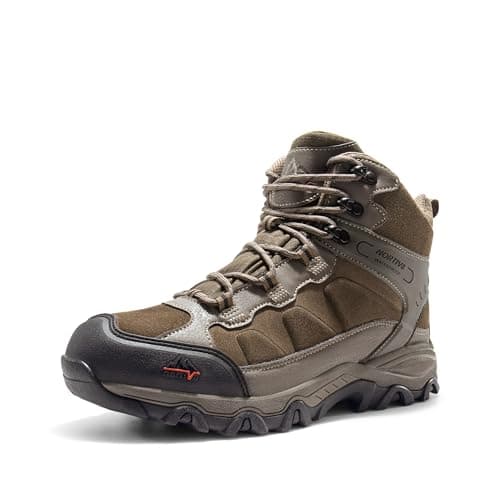 NORTIV 8 Men's Waterproof Hiking Boots Outdoor Mid Trekking Lightweight Mountaineering Shoes Paladin,Size 8.5W,Coffee,JS19004M - Image 1