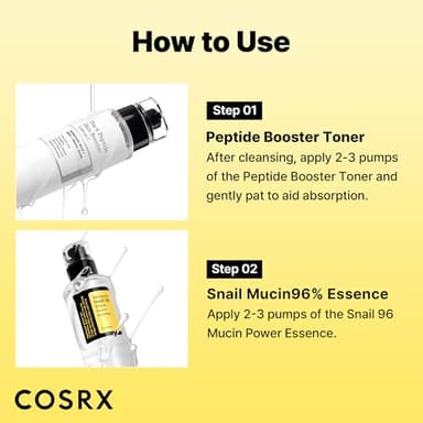 COSRX Snail Mucin 96% Peptide Booster Set - Amazon Exclusive - Korean Skin Care, Gift Sets, Skin Care Sets for Women, Advanced Snail Mucin Serum, Face Serum - Image 6