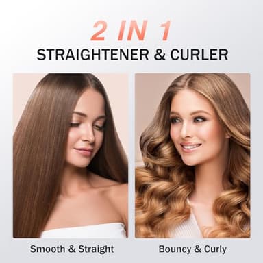 MiroPure Flat Iron Hair Straightener, 1 Inch Titanium Plates Hair Straightener with 15S Heat-up, Professional MCH Ceramic Negative Ion Hair Iron Dual Voltage for Women Hair with Auto Shut-Off - Image 5