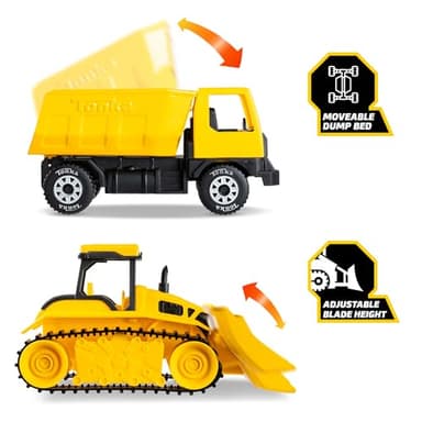 Tonka - Steel Classics Giga Series - Dump Truck & Bulldozer, 2-Pack - Image 7