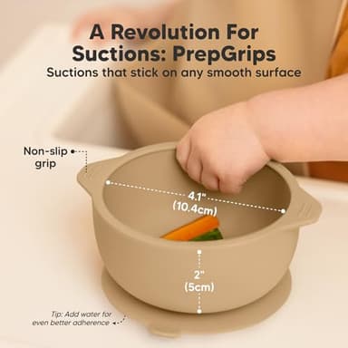 KeaBabies 2-Pack Baby Bowls with Suctions, Lids - Silicone Toddler Suction Bowls for Baby Boy, Girl, Kids, Food Grade Silicone, BPA-Free, Dishwasher Safe, Toddler Eating Essentials (Terracotta) - Image 4
