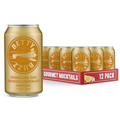 Betty Buzz Oak Smoked Lemonade Sparkling Mocktail by Blake Lively (12 pack Cans) - Natural Flavors & Sweeteners, Only Clean Ingredients - Image 1