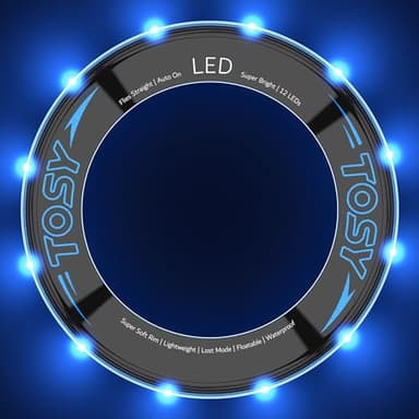 TOSY Flying Ring - 12 LEDs, Super Bright, Lost Mode, Auto Light Up, Safe & Soft, Waterproof, Lightweight, Birthday, Camping Toy, Easter Gift for Kid/Boy/Girl - Image 4