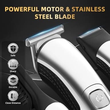 ritarga Premium Beard Trimmer for Men, 20 Length Settings, Waterproof Electric Razor for Men, Hair Trimmer, Nose Hair Trimmer, Cordless Hair Clippers, All-in-One Grooming Kit - Image 2