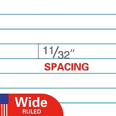 WritePads Loose Leaf Notebook Paper, 8"x10-1/2" Wide Ruled Lined Paper, Bulk Filler Paper, 3 Hole Punched For 3 Ring Binder, 150 Sheets/Pack, 24PK Per Carton, 3600 Sheets, Made In USA - Image 6