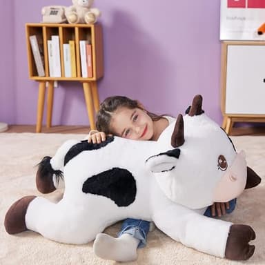 IKASA Giant Cow Stuffed Animal Plush Toy,30" Large Cute Jumbo Soft Toys,Huge Big Size Plushy Fluffy Fat Oversized Plushie - Image 6