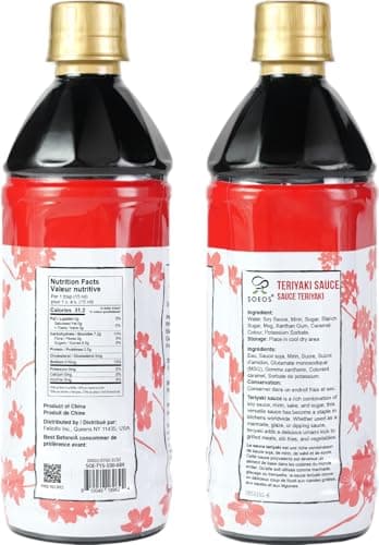 Soeos Teriyaki Marinade and Sauce, 16.9 Fl Oz (500 ml), Sweet and Savory Flavor, Perfect for Stir-Fry, Barbecue, Marinating, Versatile Sauce for Meat, Salmon, Noodle and Vegetable, Easy to Pour Out - Image 2