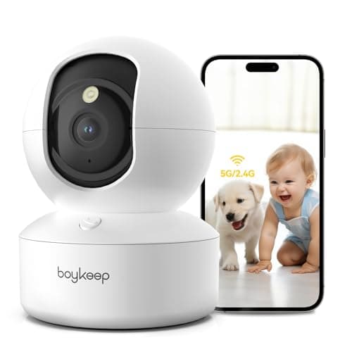 BoyKeep Indoor Camera - 2K Pet Camera, 5G/2.4GHz WiFi Cam for Baby Monitor with Phone App, 360° Pan & Tilt, 2-Way Audio, Color Night Vision, New for 2025 with 12s Free Cloud Storage - Image 1