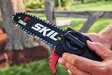 SKIL PS4563B-10 PWR CORE 20 8" 20V Pole Saw Kit, Includes with 2.0Ah Lithium Battery and Charger, Red - Image 5
