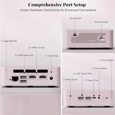 NIMO Mini PC Desktop, 12th Gen N100(Beat i3 1115G4) Mini Desktop Computers with USB3.2 BT5.2 WiFi 6, 8GB RAM 1TB SSD 4K Triple-Monitor Display Micro Computer for Student Home Office - Image 4