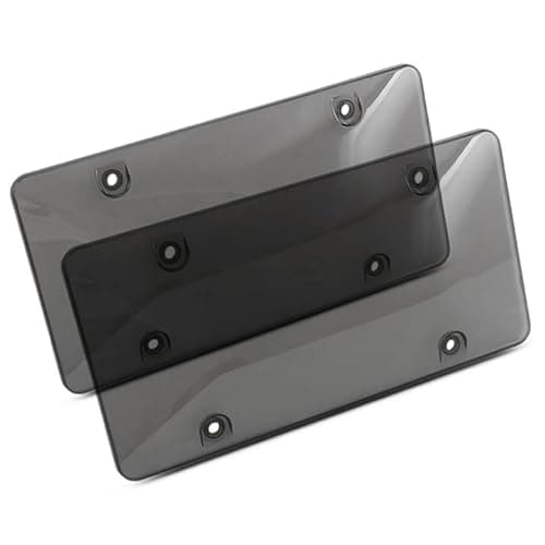 Tsuytna License Plate Cover-2 Pack License Plate Protector Clear License Plate Frame with Screw Caps Cover Kit for American Standard Cars AAAA - Image 1