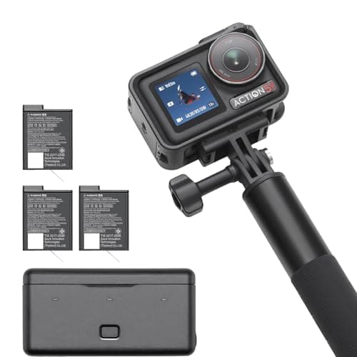 DJI Osmo Action 5 Pro Adventure Combo, Action Camera 4K with 1/1.3" Sensor, 12h Extended Battery Life with 3 Batteries, Stabilization, Dual OLED Touchscreens, Mini Action Camera for Travel, Vlog - Image 1