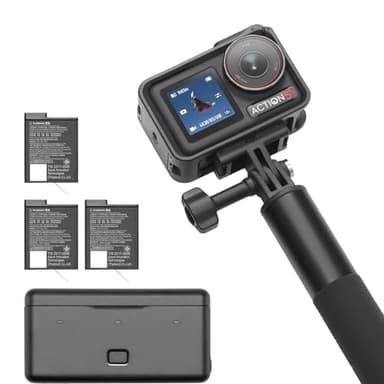 DJI Osmo Action 5 Pro Adventure Combo, Action Camera 4K with 1/1.3" Sensor, 12h Extended Battery Life with 3 Batteries, Stabilization, Dual OLED Touchscreens, Mini Action Camera for Travel, Vlog - Image 1
