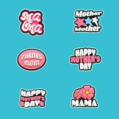 Mom Shoe Charms for Croc, Mother's Day Shoe Decoration for Shoes Bracelet Wristband Clog Sandals Birthday Party Favors - Image 5