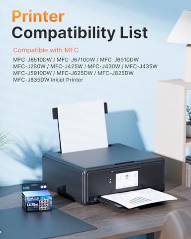 E-Z Ink Compatible Ink Cartridge Replacement for Brother LC75XL LC75 LC71 High Yield Compatible with MFC-J6510DW MFC-J6710DW MFC-J6910DW MFC-J280W MFC-J425W(Black,4 Pack) - Image 2