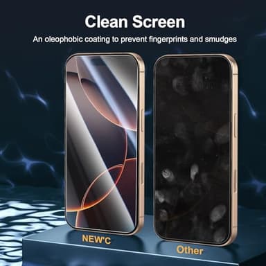 NEW'C 3 Pack Designed for iPhone 17, 17 Pro, iPhone 16 Pro Screen Protector (6.3 inches), Enhanced Tempered Glass Protection with easy installation tool included,Case Friendly Ultra Resistant - Image 5