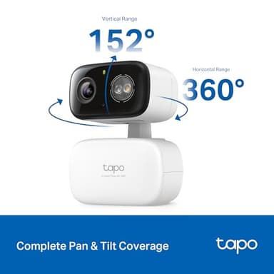 Tapo 2K 3MP Pan/Tilt Indoor/Outdoor Security Camera - Free Person/Baby Cry Detect & Motion Track, 360° Track, Color Night Vision, SD/Cloud Storage, Works w/Alexa & Google Home HybridCam 360 - Image 3