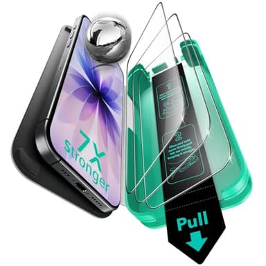 ESR 3 Pack 9H+ Glass for iPhone 17/iPhone 16 Pro Screen Protector, [Military-Grade Shatterproof], with AR Anti-Reflective Technology, Armorite Ultra-Tough Tempered Glass with Ultra Fit Tray - Image 1