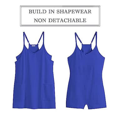 ANRABESS Women Athletic Dress Summer Tennis Workout Active Sports Mini Romper Dress Built in Shorts Travel Vacation Clothes Royal Blue Medium - Image 6