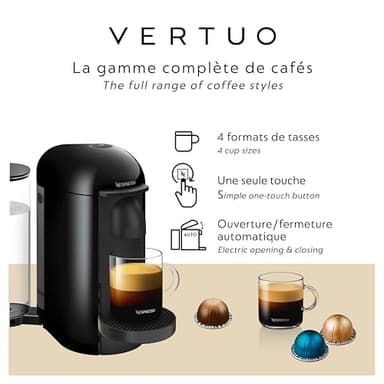 Nespresso Vertuo Plus Coffee and Espresso Maker by Breville, Ink Black - Image 4