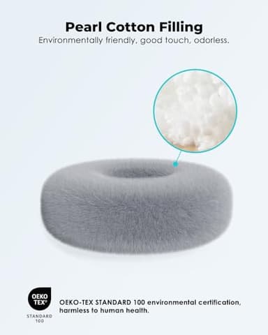 Viozon Tablet Stand Pillow, Compatible with 4.7"-13" Phone/Tablet, iPad, iPhone, Samsung, Google, Kindle, 360°Adjustable Phone Holder for Bed with Soft Plush Fabric, and Detachable Bowl, Grey - Image 8