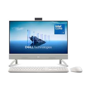 Dell 24 All-in-One Desktop ec24250-23.8-inch FHD Display, Intel Core 3 Processor 100U, Intel Graphics, 8GB DDR5 RAM, 512GB SSD, Windows 11 Home, Onsite Service+6 Months Retail Migrate - White - Image 1