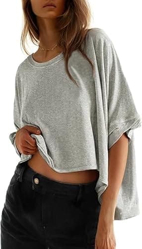 Dokotoo Womens T Shirts Summer Shirts Women's Plus Size Crop Tops Trendy Cute Ladies Clothing Fashion 2025 Fall Outfits Clothes Workout Oversized Tshirts Casual Women Blouses Beach Graphic Tees - Image 1