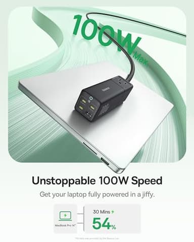 Baseus Charging Station 100W, 5 in 1 Travel Power Strip USB C Charger, with 5ft Detachable Extension Cord, Flat Plug, 2 Outlets AC Power for Cruise, Home, Dorm and Office - PowerCombo Mini - Image 4