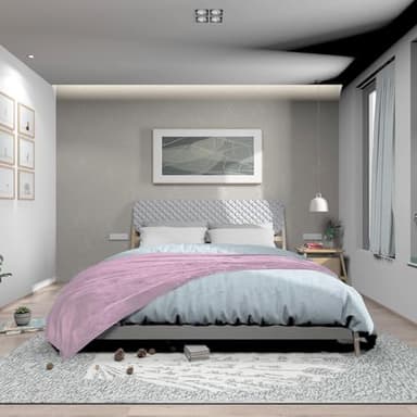 Fleece Blanket Lightweight Throw Blankets for Sofa,Couch,Bed,Super Soft Cozy Microfiber Blanket(Lilac，9090) - Image 5