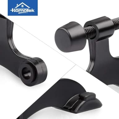 HOMOTEK 36 Pack Hinge Pin Black Door Stopper,Adjustable Deluxe Heavy Duty Door Stopper 2-1/2"x1-3/4”,with Black Rubber Bumper Tips - Image 6